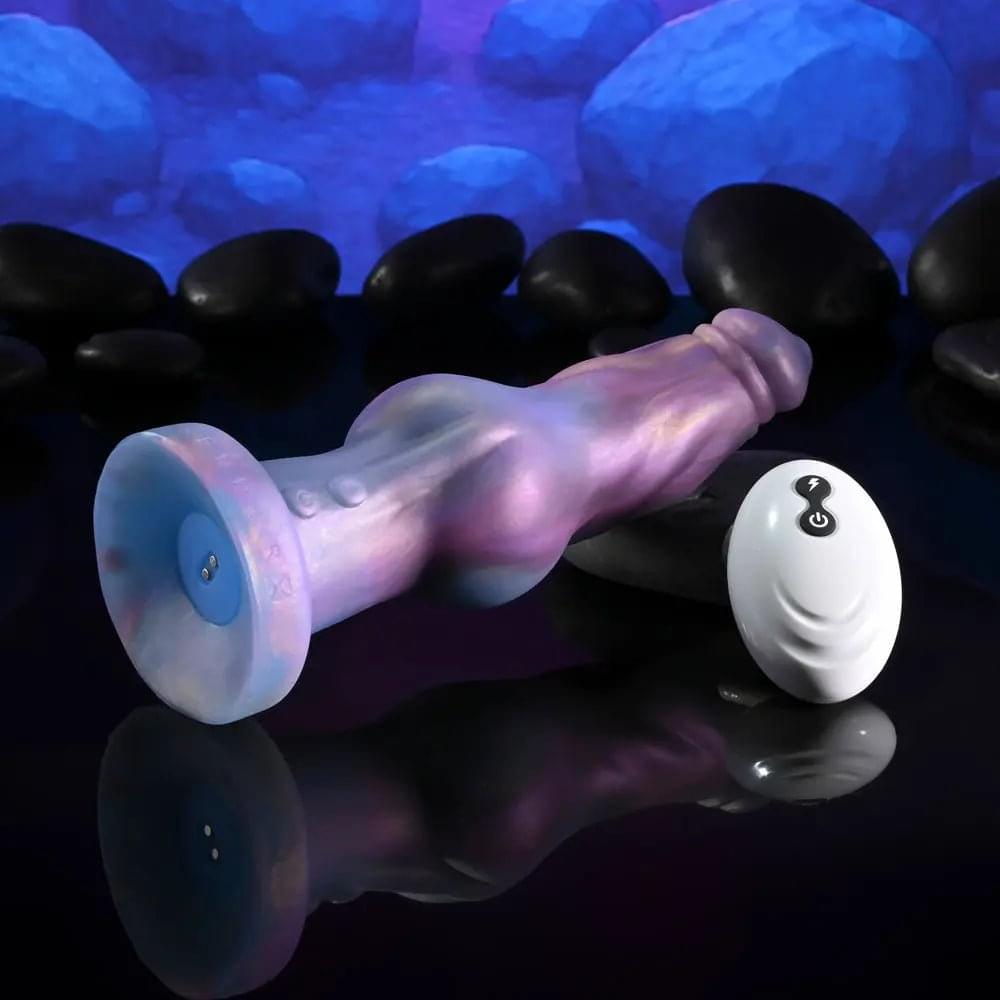 Gender X IMAGINARY FRIEND - /Pink USB Rechargeable Vibrating Fantasy Dildo with Wireless Remote Gender X Discreet Intimate Essentials.