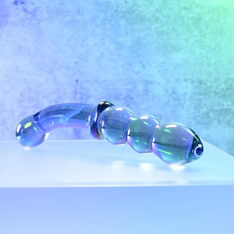 Gender X LUSTROUS GALAXY WAND - /Violet Glass 18.5 cm Double Ended Massager Gender X Discreet Intimate Essentials.