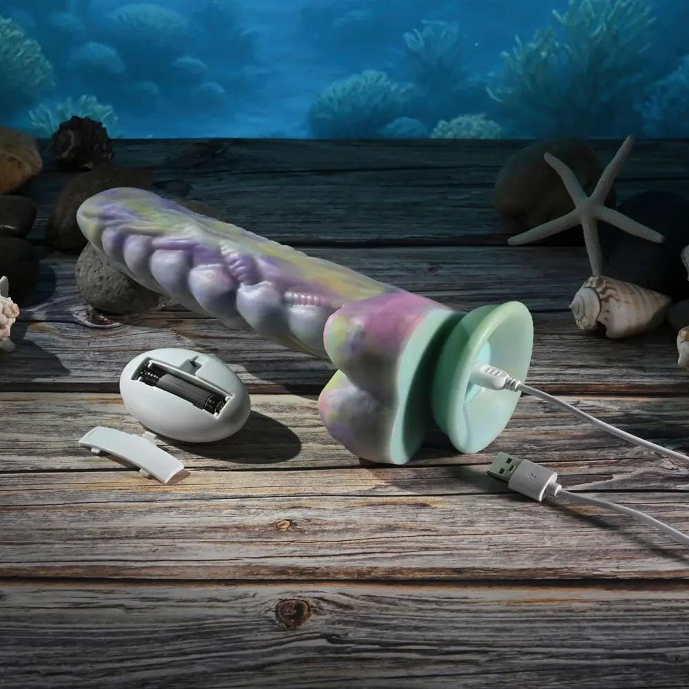 Gender X MONSTER'S BALL - USB Rechargeable Vibrating and Thrusting Fantasy Dildo with Wireless Remote Gender X Discreet Intimate Essentials.
