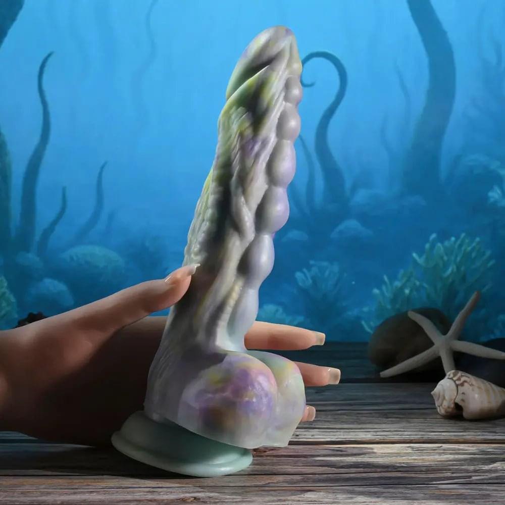 Gender X MONSTER'S BALL - USB Rechargeable Vibrating and Thrusting Fantasy Dildo with Wireless Remote Gender X Discreet Intimate Essentials.