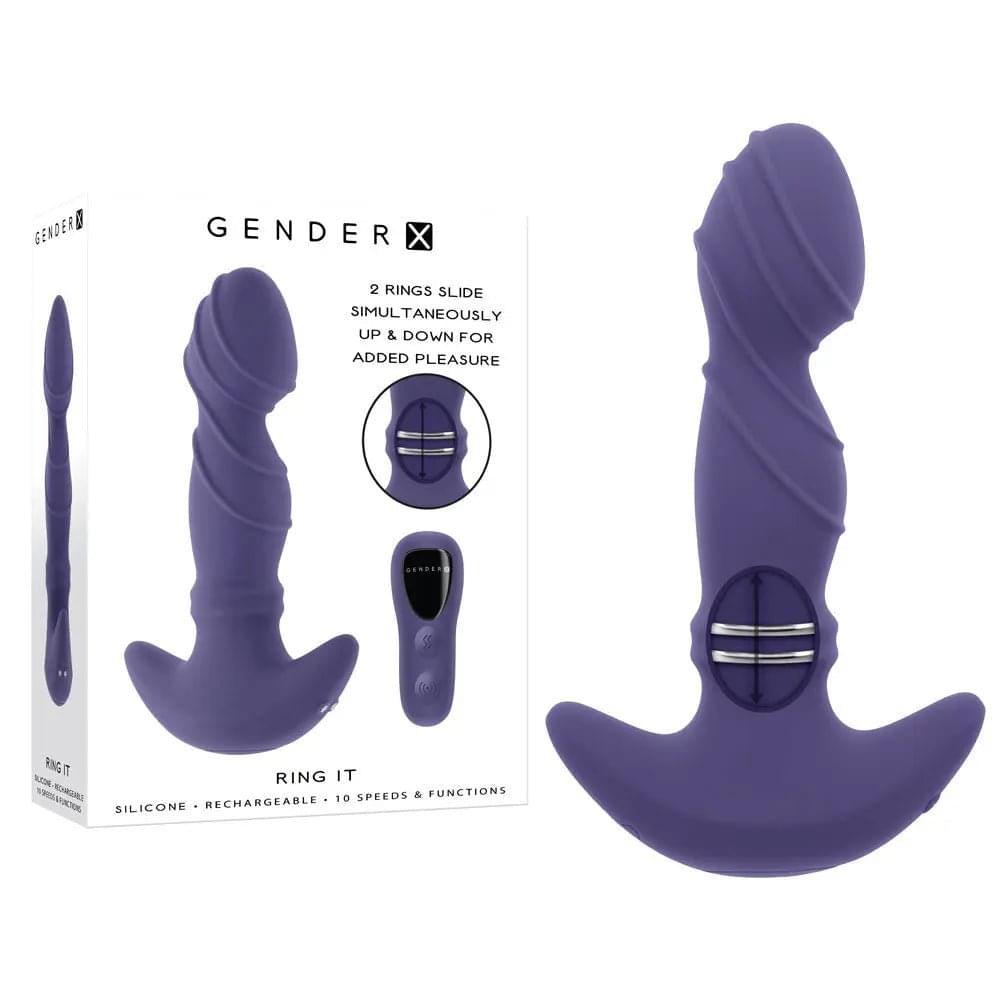 Gender X RING IT -  16.5 cm USB Rechargeable Vibrator with Wireless Remote Gender X Discreet Intimate Essentials.