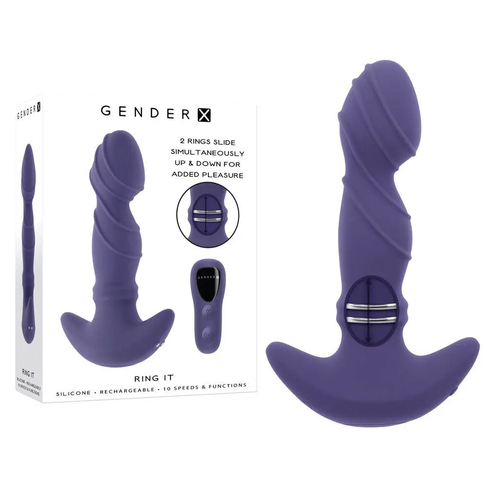 Shop affordable quality Gender X RING IT - 16.5 cm USB Rechargeable Vibrator with Wireless Remote - Discreet Intimate Essentials - VIBRATORS - Gender X