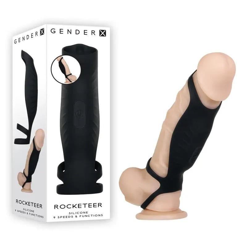 Gender X ROCKETEER -  USB Rechargeable Vibrating Penis Sleeve Gender X Discreet Intimate Essentials.