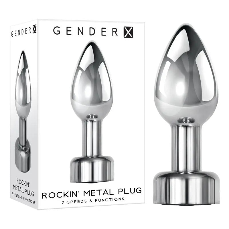 Shop affordable quality Gender X ROCKIN' METAL PLUG - Metallic 9.3 cm USB Rechargeable Butt Plug - Discreet Intimate Essentials - ANAL TOYS - Gender X