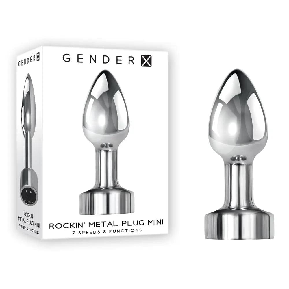 Gender X ROCKIN METAL PLUG MINI -  7.8 cm USB Rechargeable Vibrating Mini Butt Plug Gender X Discreet Intimate Essentials.
