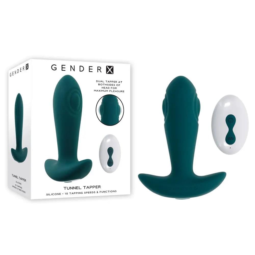 Gender X TUNNEL TAPPER - Grey 12.1 cm USB Rechargeable Tapping Anal Plug with Wireless Remote Gender X Discreet Intimate Essentials.