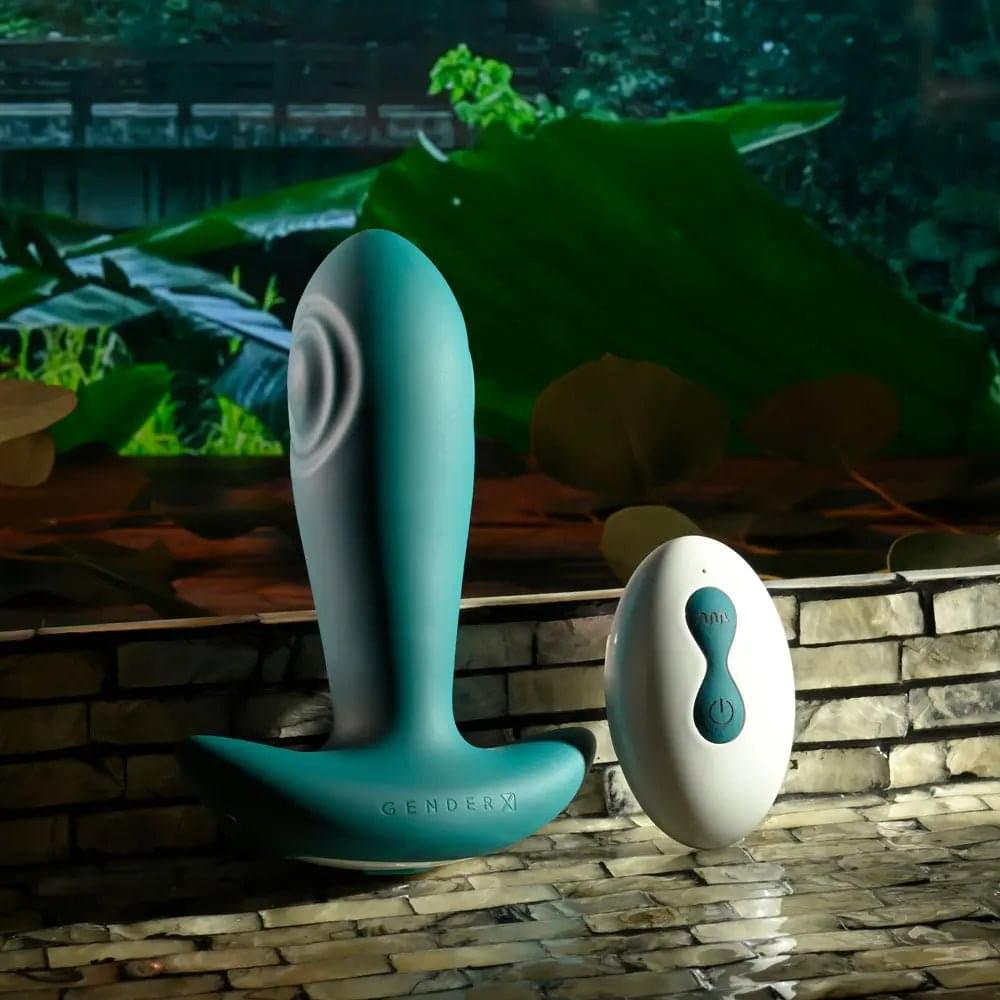 Gender X TUNNEL TAPPER - Grey 12.1 cm USB Rechargeable Tapping Anal Plug with Wireless Remote Gender X Discreet Intimate Essentials.