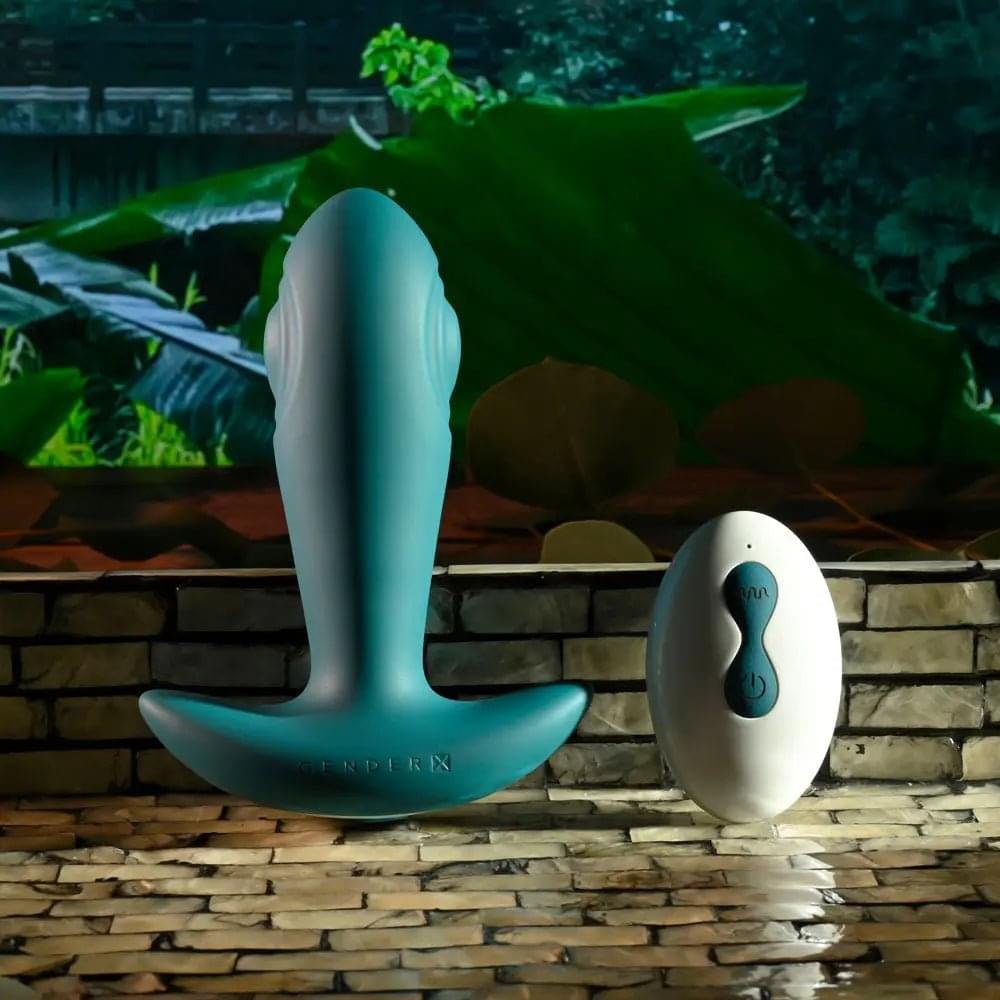 Gender X TUNNEL TAPPER - Grey 12.1 cm USB Rechargeable Tapping Anal Plug with Wireless Remote Gender X Discreet Intimate Essentials.