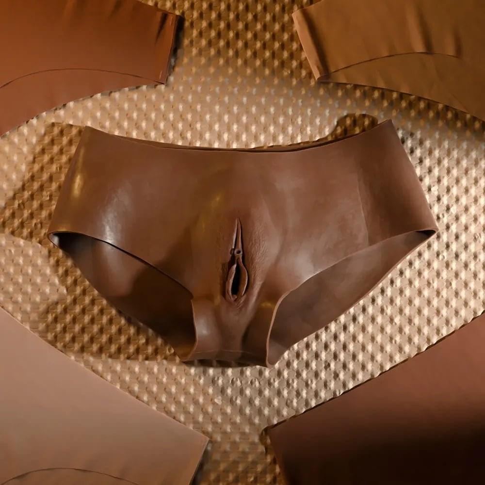 Gender X UNDERGARMENTS - BRIEFS - Dark -  Wearable Vagina Briefs Gender X Discreet Intimate Essentials.