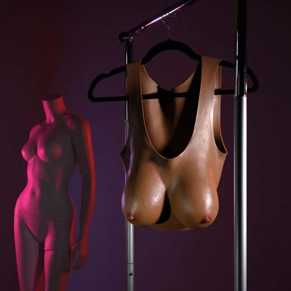 Gender X UNDERGARMENTS - PLATE D-CUP - Dark -  Wearable Breasts - D-Cup Size Gender X Discreet Intimate Essentials.