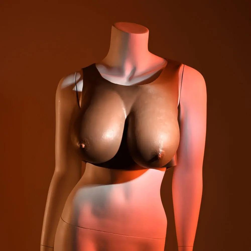 Gender X UNDERGARMENTS - PLATE E-CUP - Dark -  Wearable Breasts - E-Cup Size Gender X Discreet Intimate Essentials.
