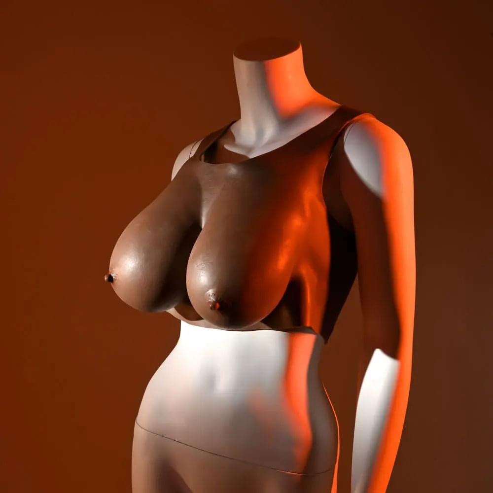 Gender X UNDERGARMENTS - PLATE E-CUP - Dark -  Wearable Breasts - E-Cup Size Gender X Discreet Intimate Essentials.