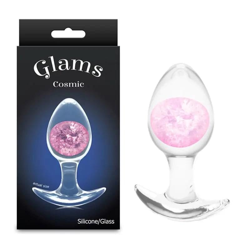 Glams Cosmic - Medium -  - Clear/ 9.5 cm Small Butt Plug NS Novelties Discreet Intimate Essentials.