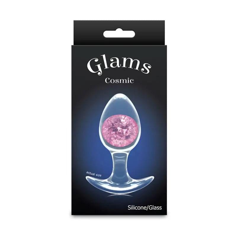 Glams Cosmic - Medium -  - Clear/ 9.5 cm Small Butt Plug NS Novelties Discreet Intimate Essentials.