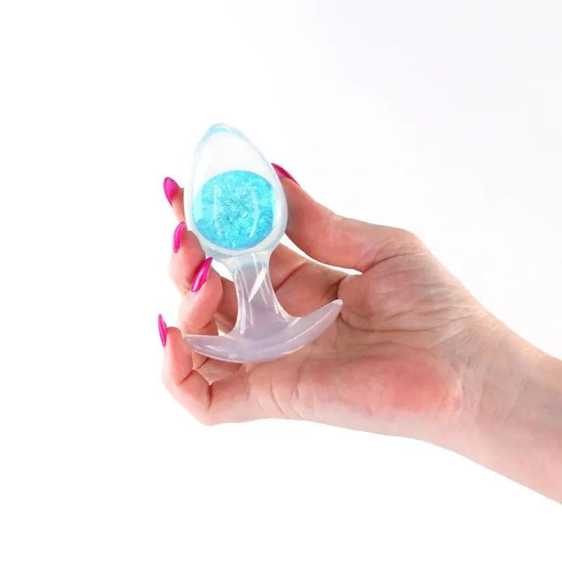Glams Cosmic - Medium -  - Clear/ 9.5 cm Small Butt Plug NS Novelties Discreet Intimate Essentials.
