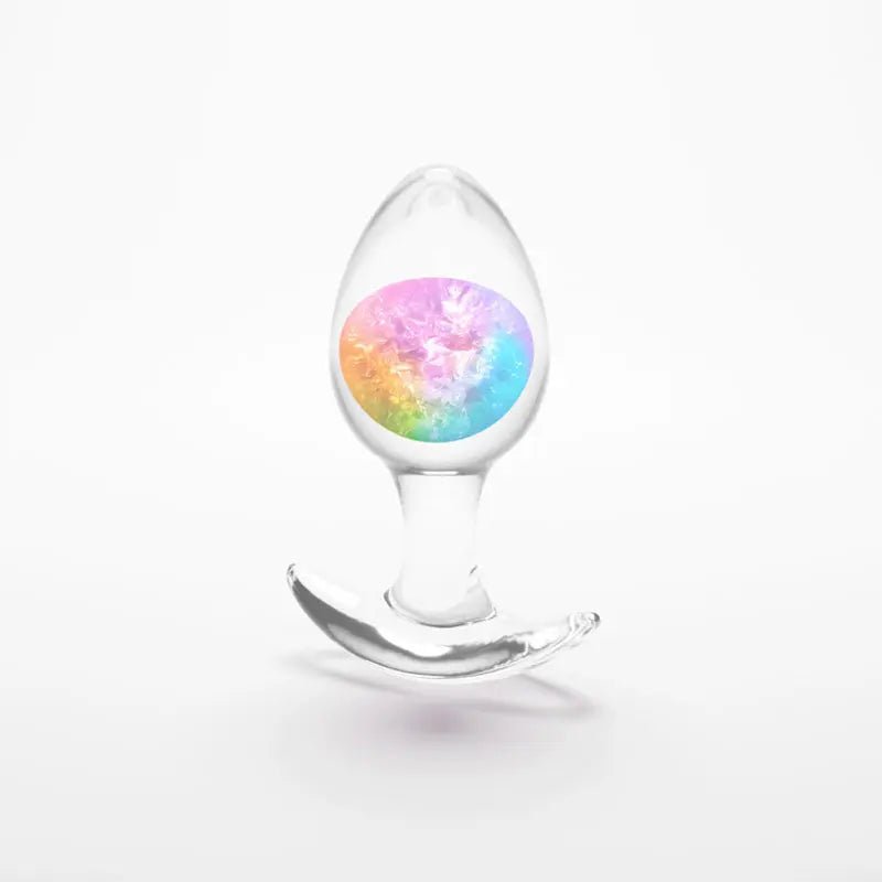 Shop affordable quality Glams Cosmic - Medium - Rainbow - Clear/Rainbow 9.5 cm Small Butt Plug - Discreet Intimate Essentials - ANAL TOYS - NS Novelties