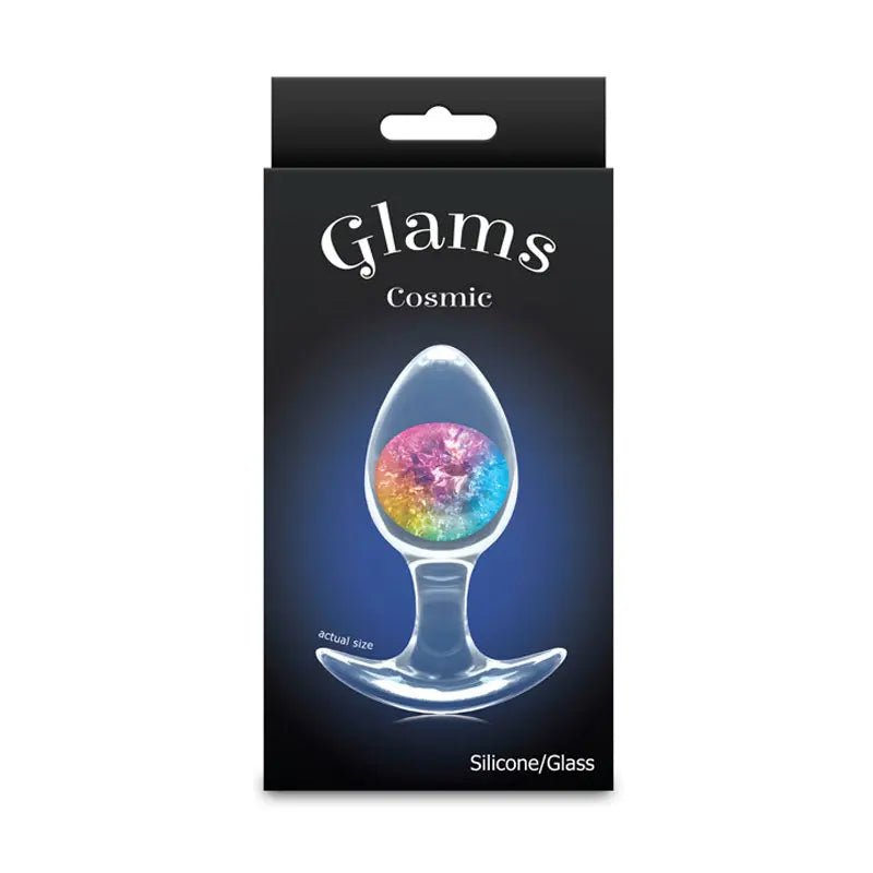 Shop affordable quality Glams Cosmic - Medium - Rainbow - Clear/Rainbow 9.5 cm Small Butt Plug - Discreet Intimate Essentials - ANAL TOYS - NS Novelties