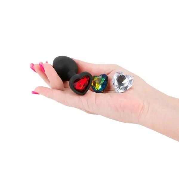 Glams Xchange Heart - Small -  Small Butt Plug with Interchangeable Heart Gems NS Novelties Discreet Intimate Essentials.