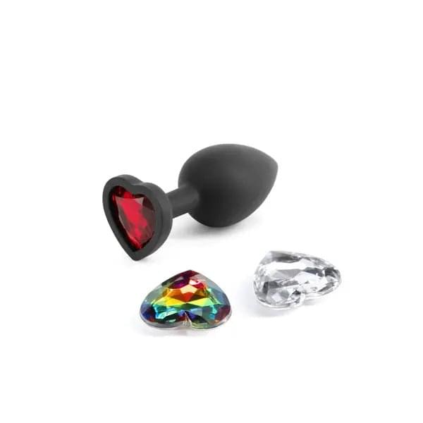 Glams Xchange Heart - Small -  Small Butt Plug with Interchangeable Heart Gems NS Novelties Discreet Intimate Essentials.