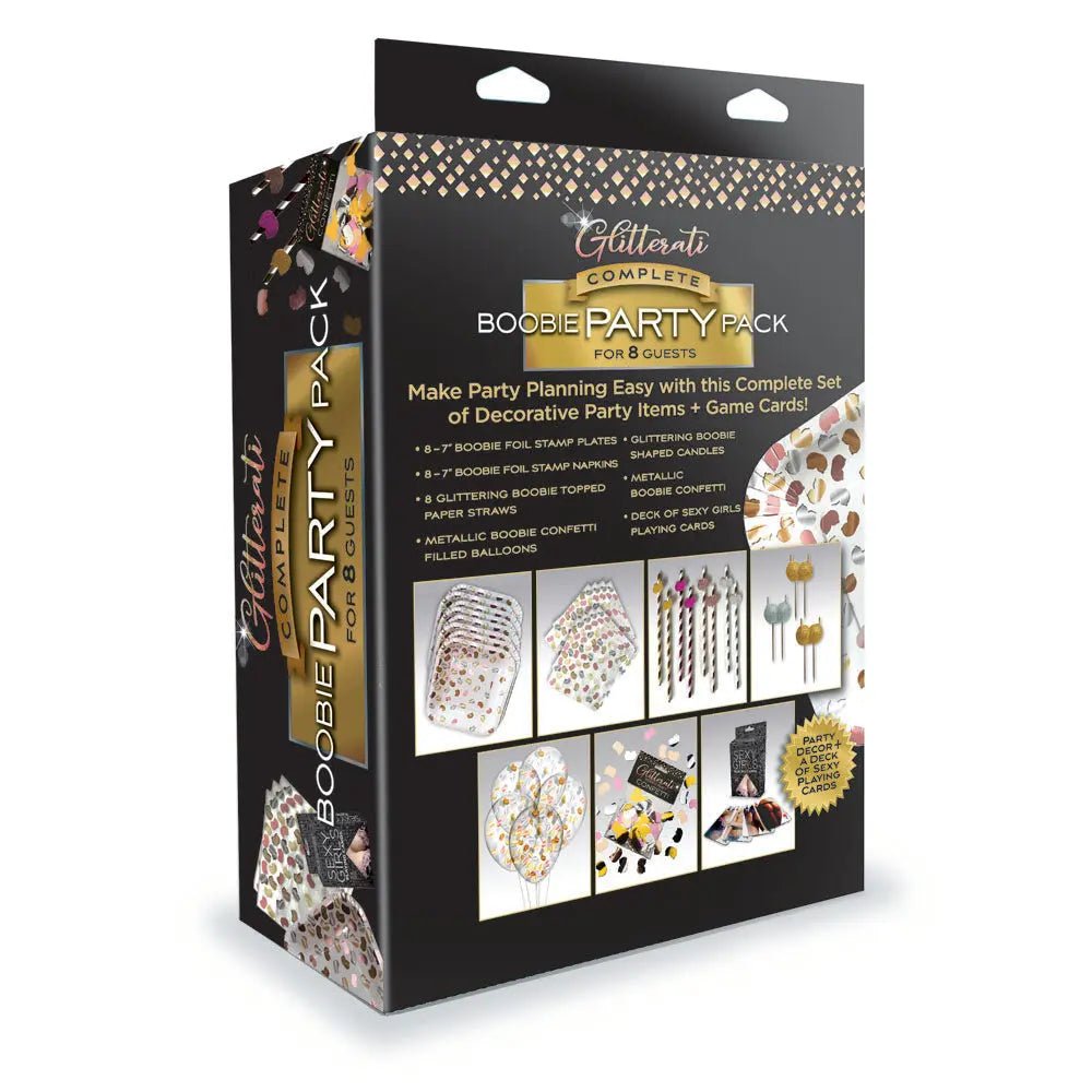 Shop affordable quality Glitterati Complete Boobie Party Pack - Party Set for 8 People - Discreet Intimate Essentials - NOVELTIES - Little Genie