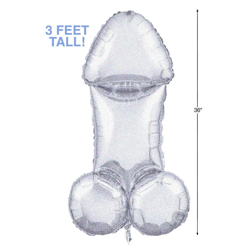 Shop affordable quality Glitterati - Disco Party Giant Penis Mylar Balloon - Hens Party Novelty - 90 cm Length - Discreet Intimate Essentials - NOVELTIES - Little Genie