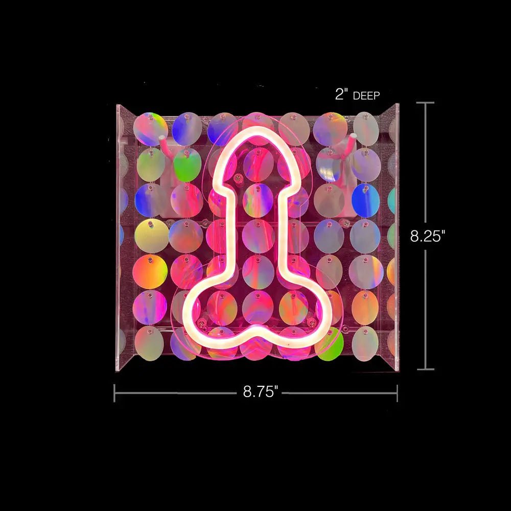 Shop affordable quality Glitterati Neon Penis Sign - Novelty Neon Light - Discreet Intimate Essentials - NOVELTIES - Little Genie