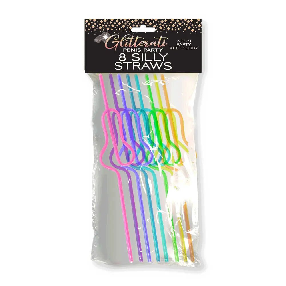 Shop affordable quality Glitterati Penis Silly Straws - Hen's Party Straws - 8 Pack - Discreet Intimate Essentials - NOVELTIES - Little Genie