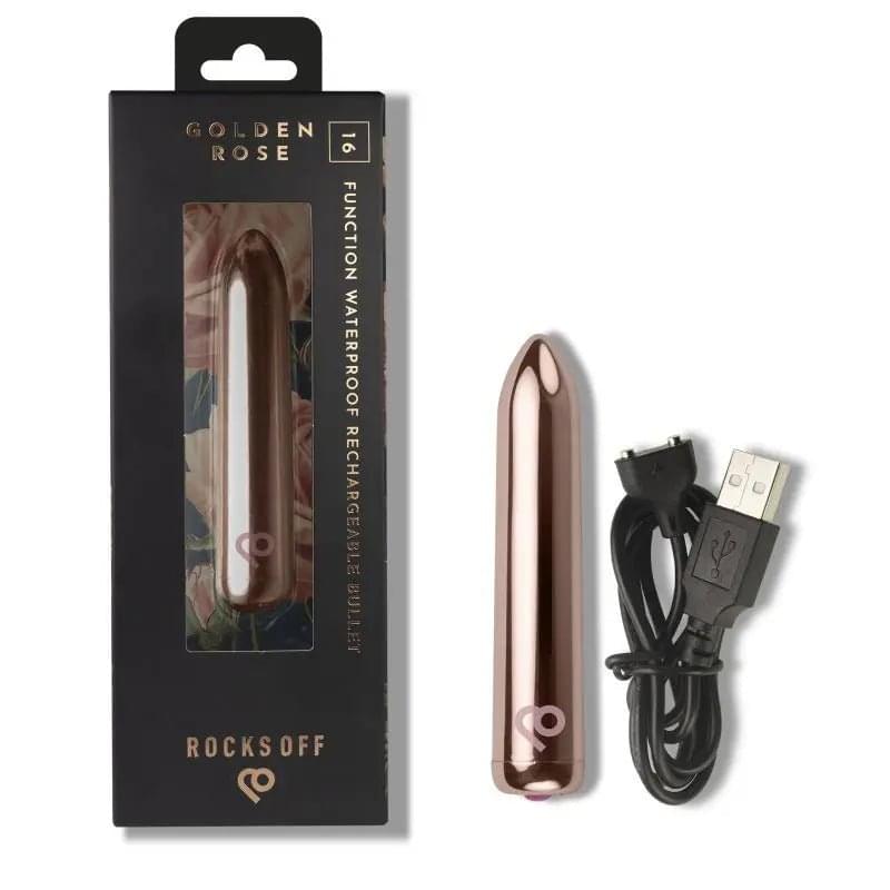 Golden Rose Rechargeable Bullet Rocks Off Discreet Intimate Essentials.
