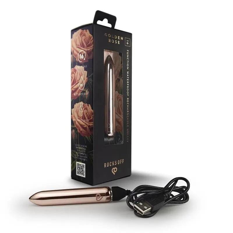 Golden Rose Rechargeable Bullet Rocks Off Discreet Intimate Essentials.