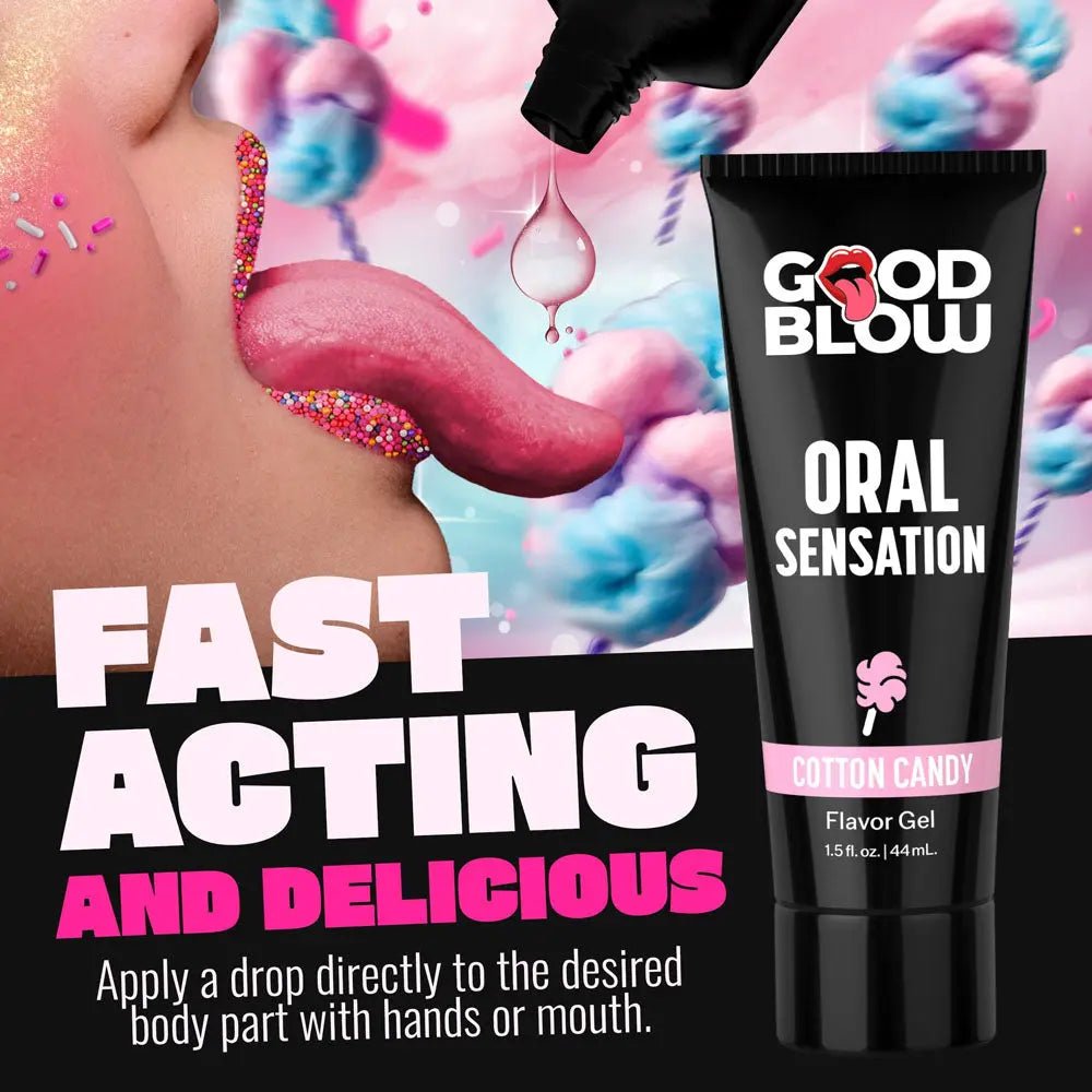 Shop affordable quality Good Blow Oral Sensation Gel - Cotton Candy - Cotton Candy Flavoured Oral Sex Gel - 44 ml Tube - Discreet Intimate Essentials - LOTIONS & LUBES - XR Brands