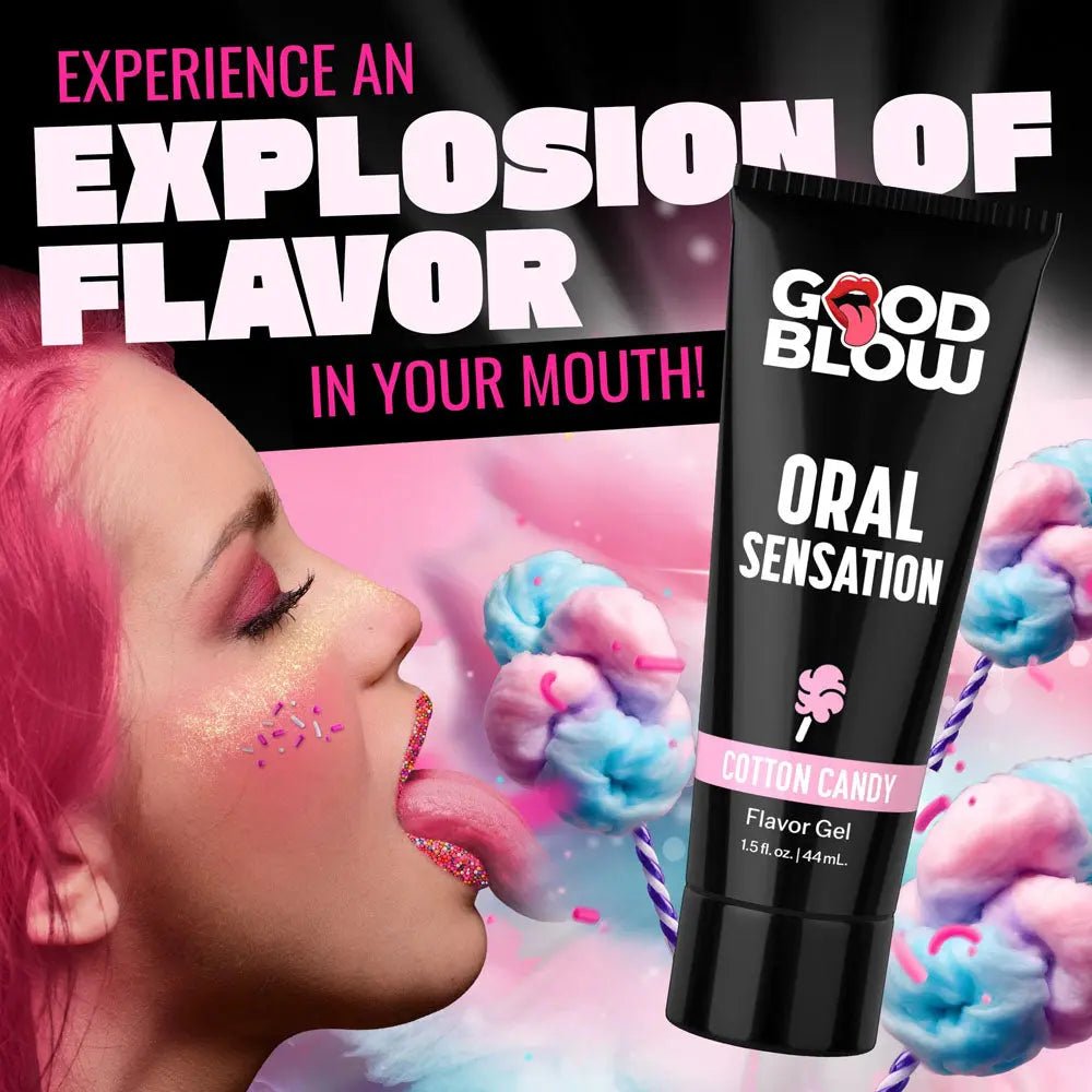 Shop affordable quality Good Blow Oral Sensation Gel - Cotton Candy - Cotton Candy Flavoured Oral Sex Gel - 44 ml Tube - Discreet Intimate Essentials - LOTIONS & LUBES - XR Brands