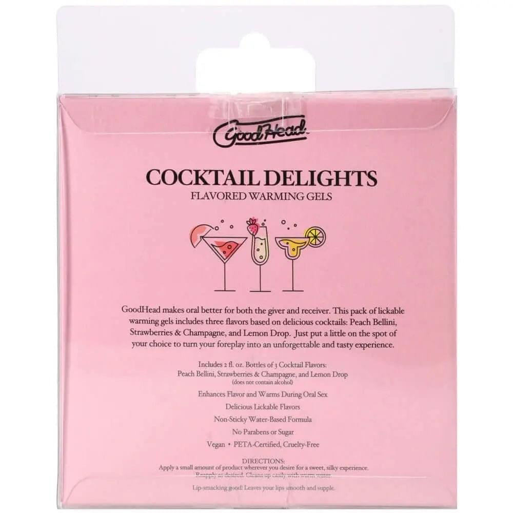 GoodHead Cocktail Delights - Flavoured Warming Oral Sex Gels - 59 ml Bottles - Set of 3 Doc Johnson Discreet Intimate Essentials.