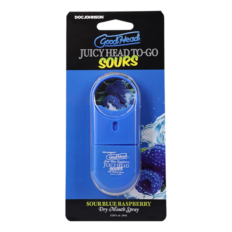 GoodHead Juicy Head Spray To-Go Sour Blue Raspberry 9ml GoodHead Discreet Intimate Essentials.