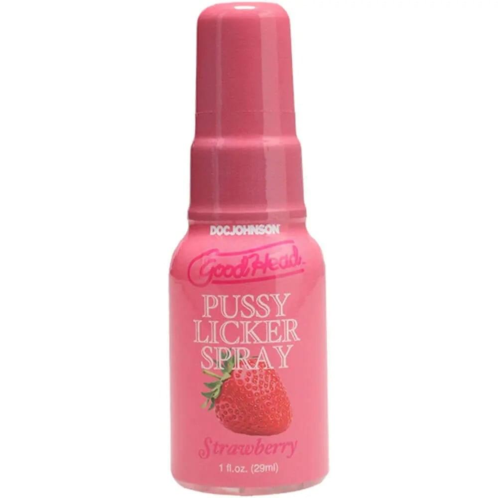 GoodHead Pussy Licker Spray - Strawberry - Strawberry Flavoured Spray - 29 ml Bottle Doc Johnson Discreet Intimate Essentials.