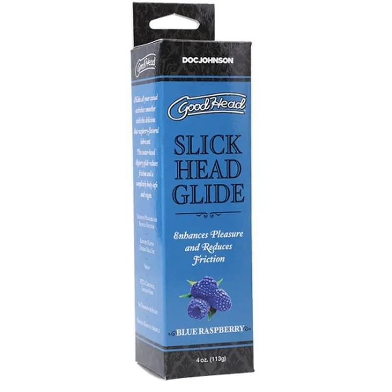 GoodHead Slick Head Glide Blue Raspberry 4 oz/113g GoodHead Discreet Intimate Essentials.
