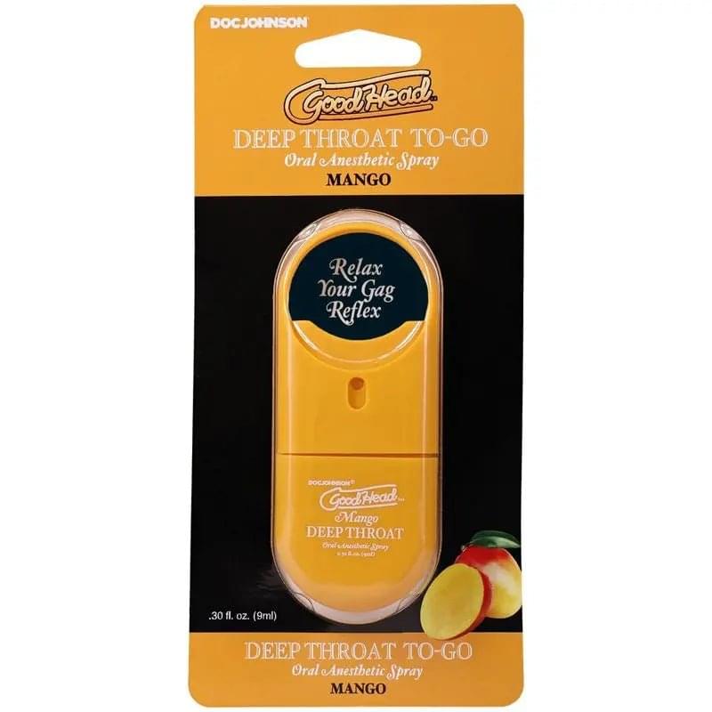 GoodHead To-Go Deep Throat Spray Mango 9ml GoodHead Discreet Intimate Essentials.