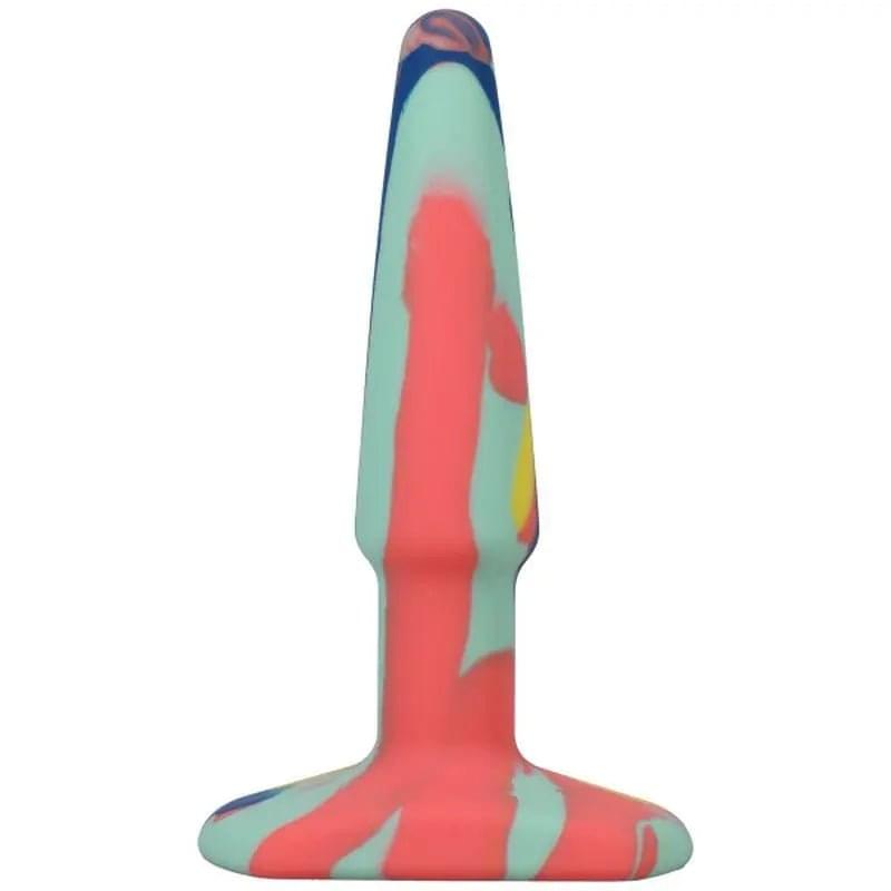 Groovy Silicone Anal Plug 4in Sunrise A-Play Discreet Intimate Essentials.