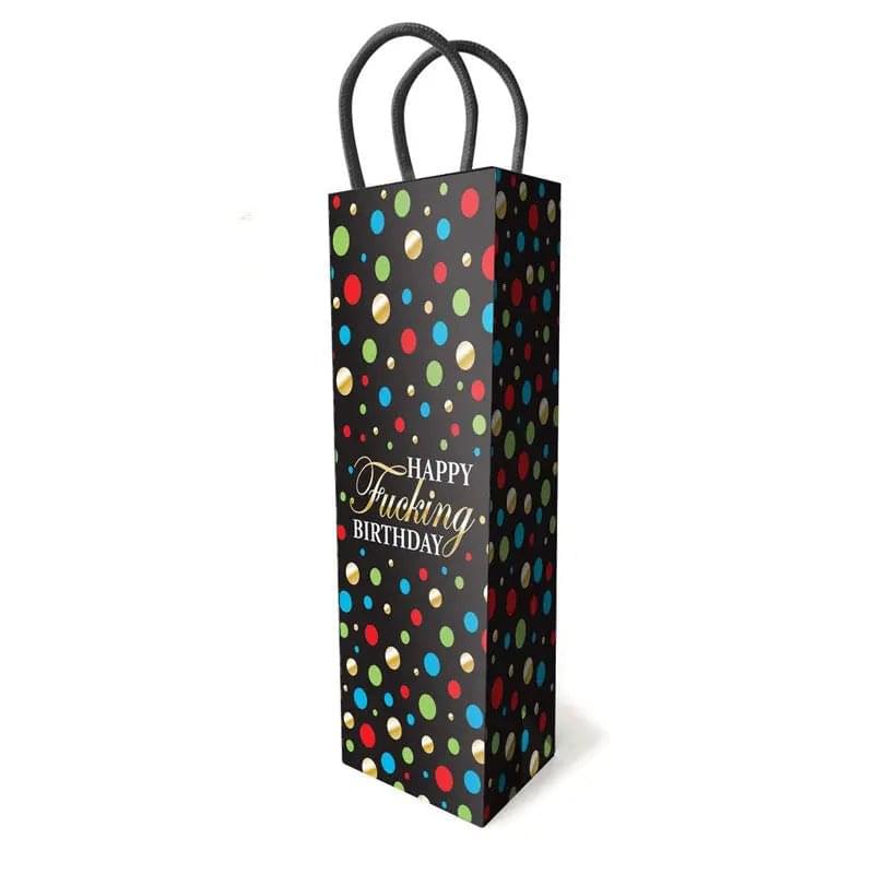 Happy Fucking Birthday, Gift Bag - Novelty Gift Bag Little Genie Discreet Intimate Essentials.
