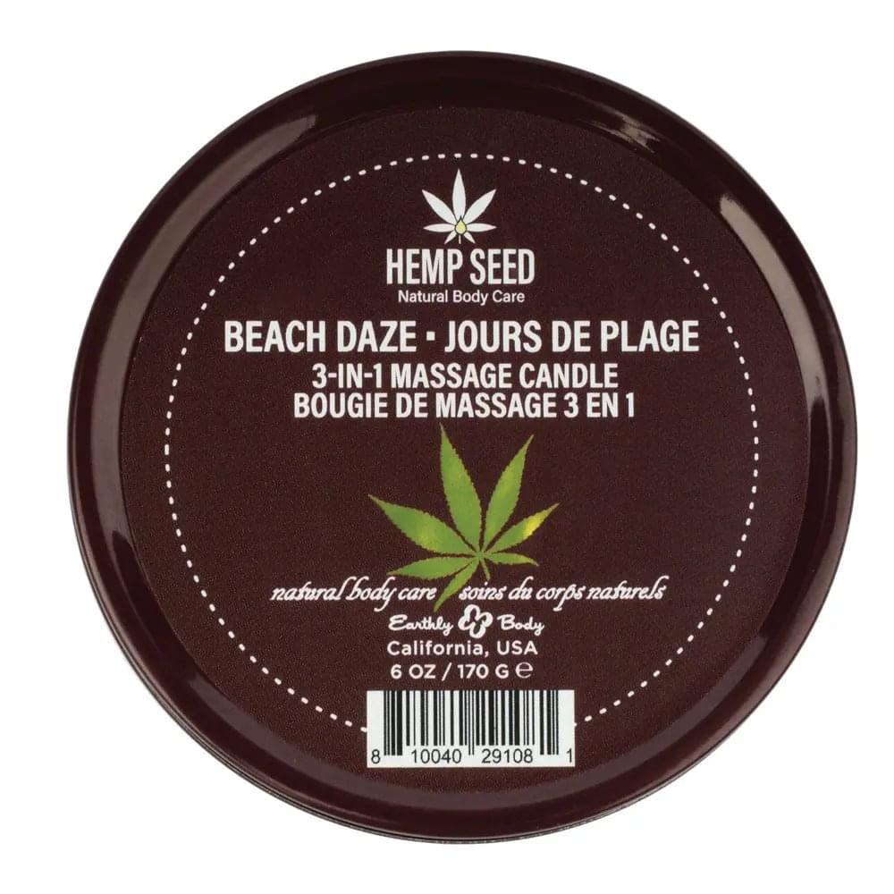 Hemp Seed 3-In-1 Massage Candle - Beach Daze (Coconut & Pineapple) Scented - 170 g Earthly Body Discreet Intimate Essentials.