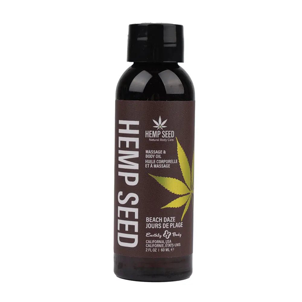 Shop affordable quality Hemp Seed Massage & Body Oil - Beach Daze (Coconut & Pineapple) Scented - 59 ml Bottle - Discreet Intimate Essentials - LOTIONS & LUBES - Earthly Body