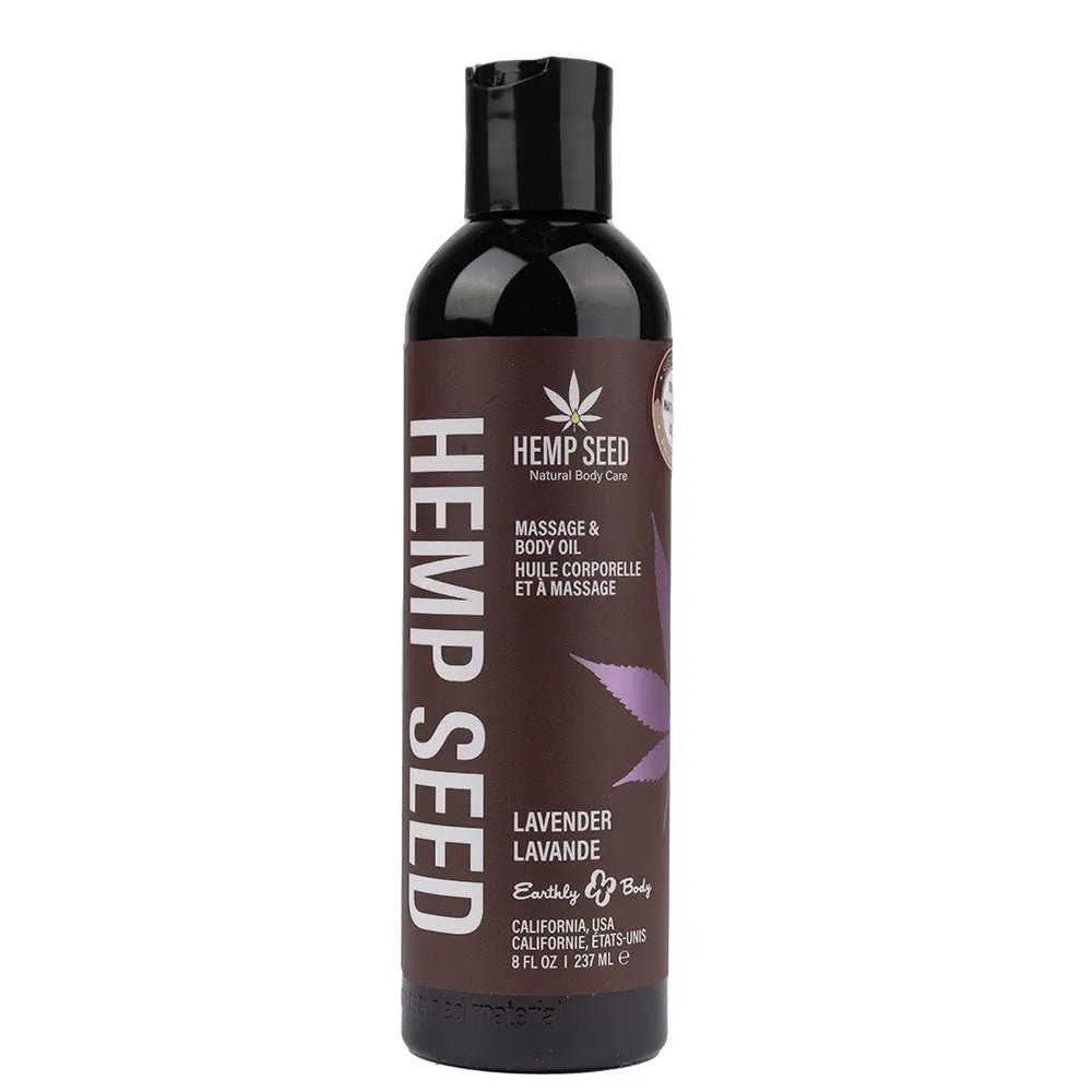 Shop affordable quality Hemp Seed Massage & Body Oil - Lavender Scented - 237 ml Bottle - Discreet Intimate Essentials - LOTIONS & LUBES - Earthly Body