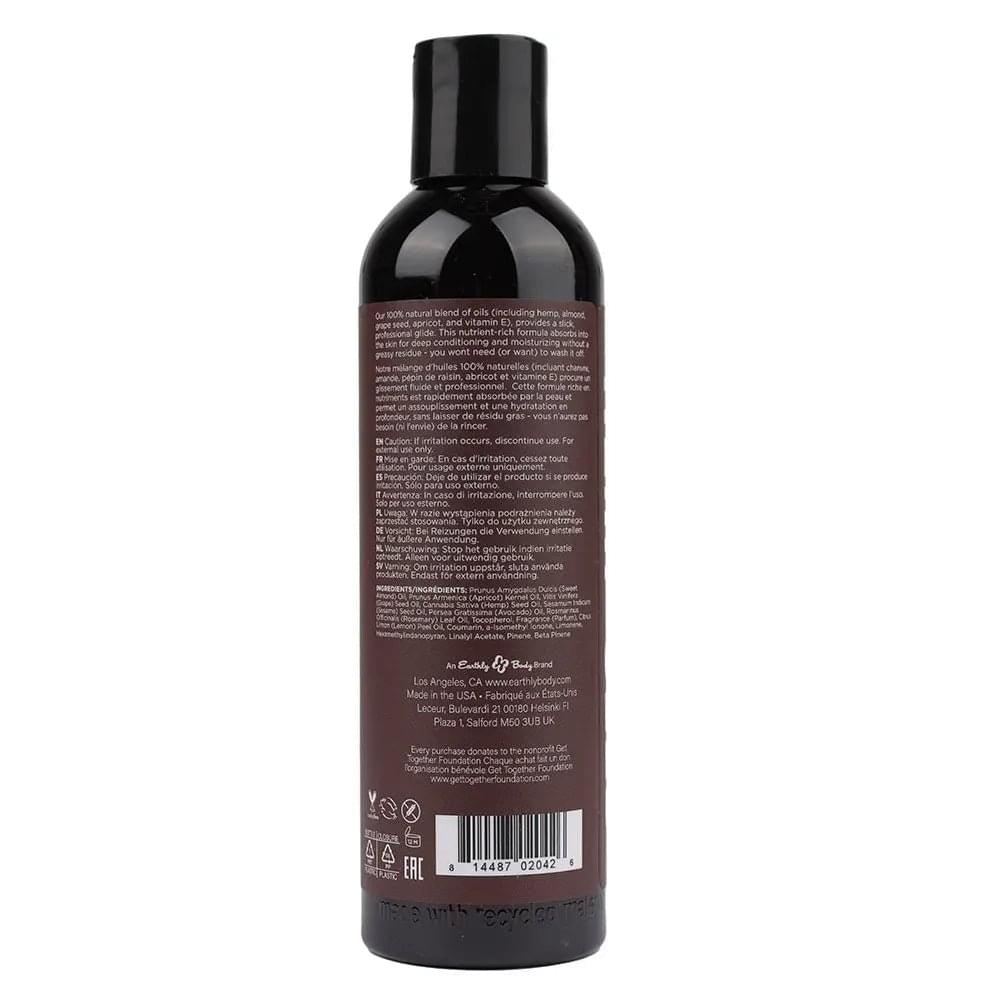 Hemp Seed Massage & Body Oil - Skinny Dip (Vanilla & Fairy Floss) Scented - 237 ml Bottle Earthly Body Discreet Intimate Essentials.