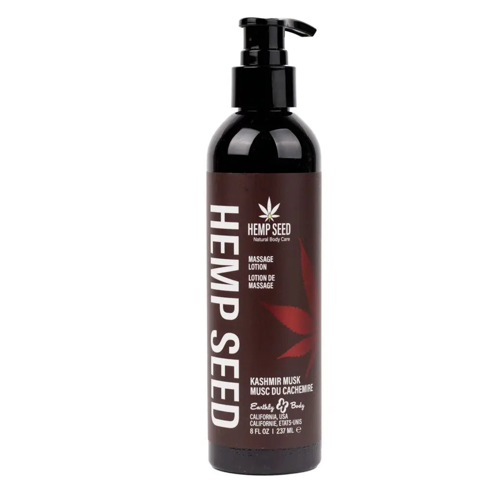 Shop affordable quality Hemp Seed Massage Lotion - Kashmir Musk (Brandy, Jasmine, Cedarwood Musk) Scented - 237 ml Bottle - Discreet Intimate Essentials - LOTIONS & LUBES - Earthly Body