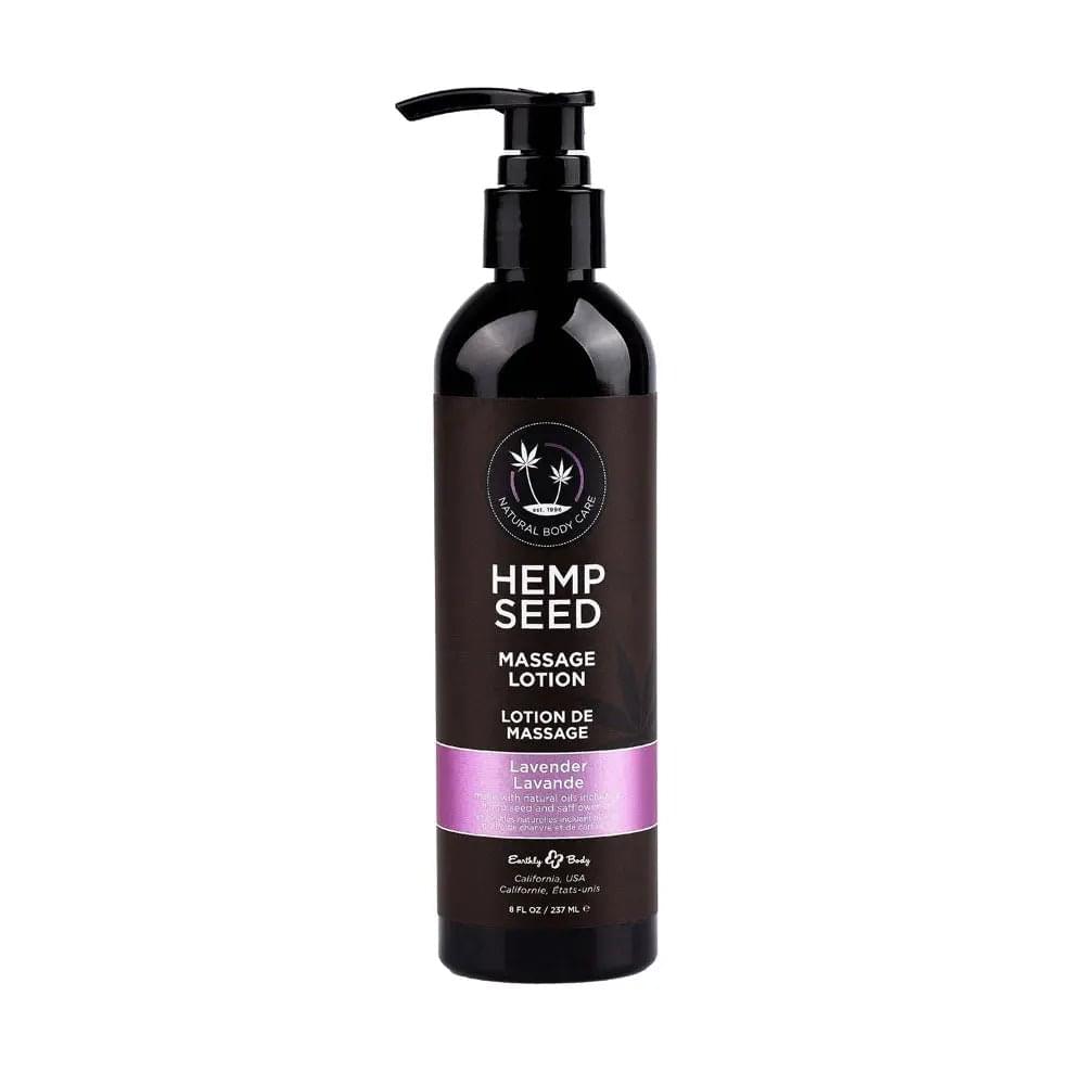Hemp Seed Massage Lotion - Lavender Scented - 237 ml Bottle Earthly Body Discreet Intimate Essentials.