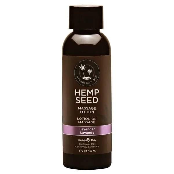 Hemp Seed Massage Lotion - Lavender Scented - 59 ml Bottle Earthly Body Discreet Intimate Essentials.