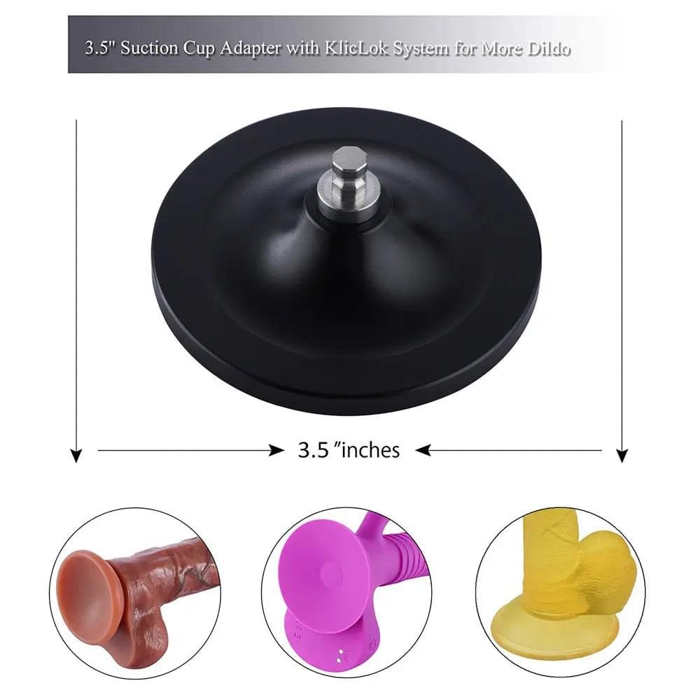 Hismith 3.5 Inch Suction Cup Dildo Adapter - Universal Dildo with Suction Base KlicLok Adapter for Hismith Sex Machines Hismith Discreet Intimate Essentials.