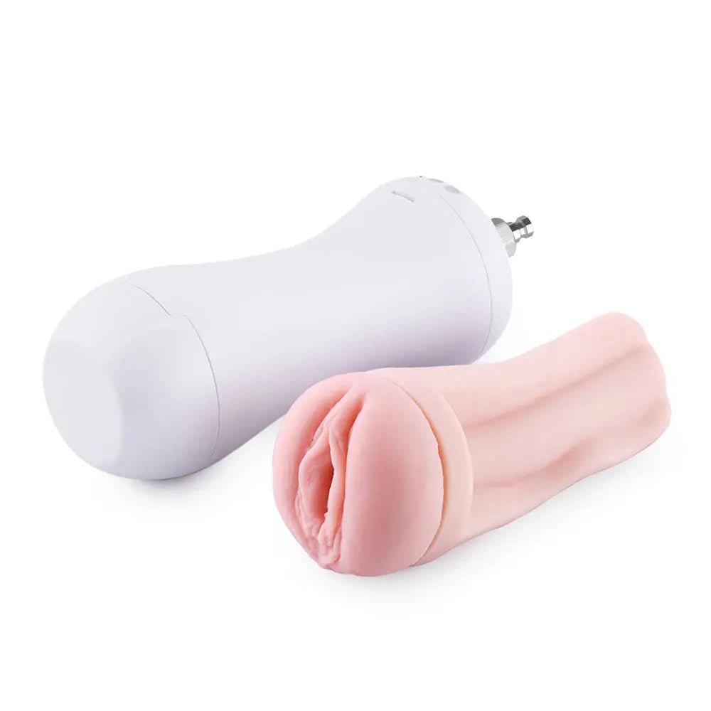 Hismith Vibrating Vagina Stroker Machine Attachment - USB Rechargeable Vibrating Vagina Stroker for Hismith Sex Machines Hismith Discreet Intimate Essentials.