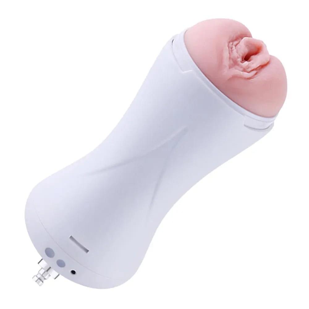 Hismith Vibrating Vagina Stroker Machine Attachment - USB Rechargeable Vibrating Vagina Stroker for Hismith Sex Machines Hismith Discreet Intimate Essentials.