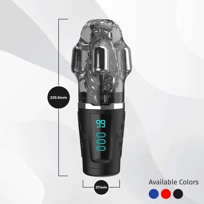 Hypershaker Automatic App Controlled LCD Masturbator Black Peak Performa Discreet Intimate Essentials.