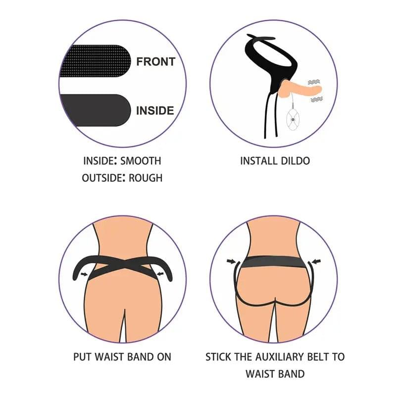 Ingen Vibrating Easy Strap-On Set -  21.6 cm (8.5'') Vibrating Strap-On Lovetoy Discreet Intimate Essentials.